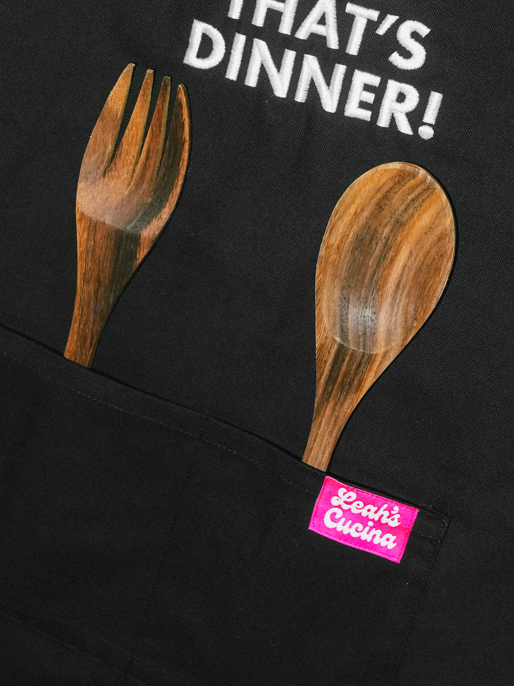 And That's Dinner Apron - Pink Tag